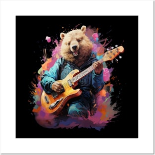 Wombat Playing Guitar Posters and Art